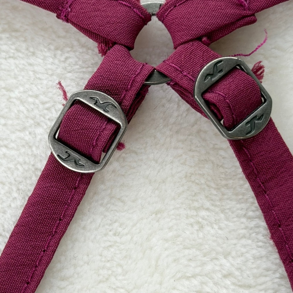 Hollister‎ Tank Top Womens Large Burgundy V-Neck Cami Y2K Spaghetti Straps Boho - Picture 6 of 8